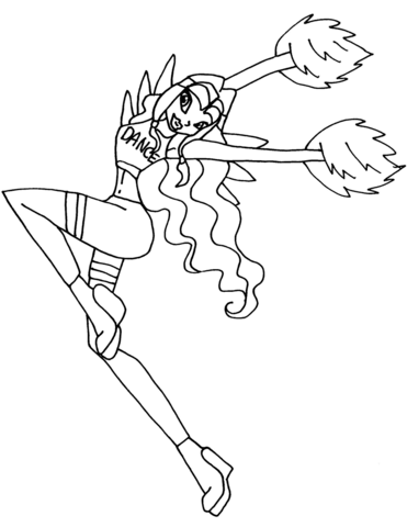 Cheerix Layla Coloring Page